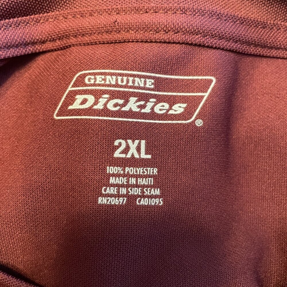 Dickies Long Sleeve Shirt Men's 2XL Maroon - Picture 6 of 6